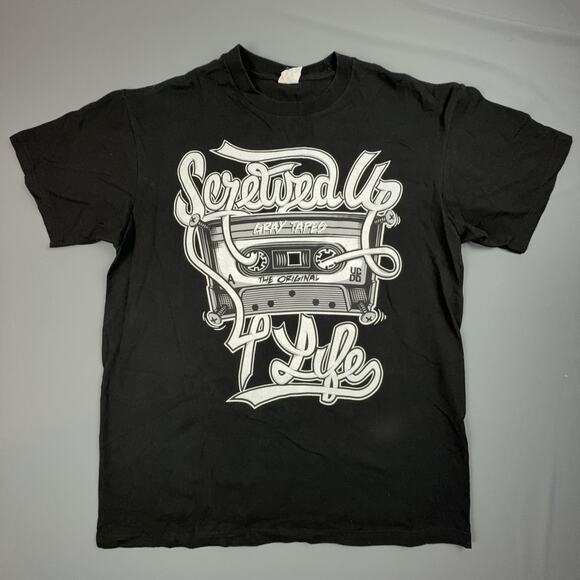 Screwed Up 4 Life Graphic Tee XL Black Hip Hop Rap T-Shirt Shaka - Picture 1 of 5